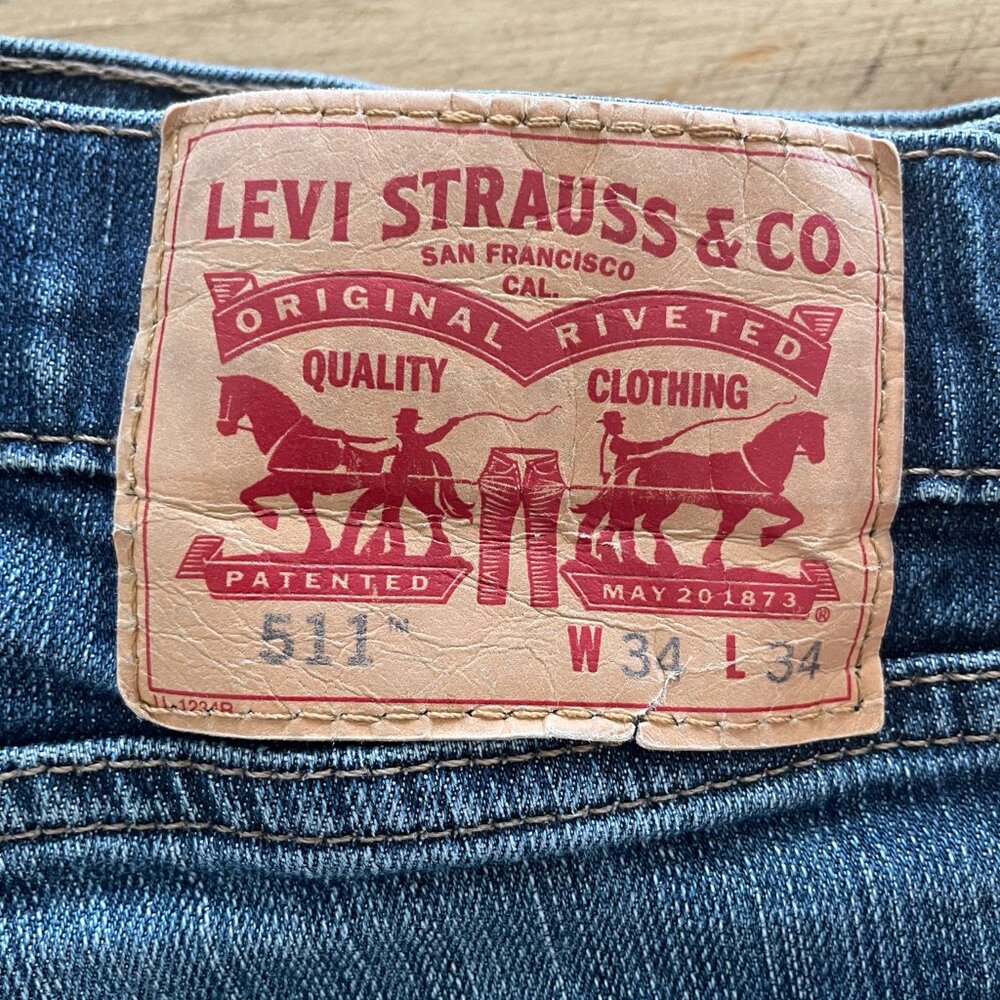 Levi's Strauss 511 Men's Original Slim Fit Premium Jeans - Size 34x34